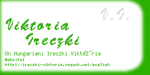 viktoria ireczki business card